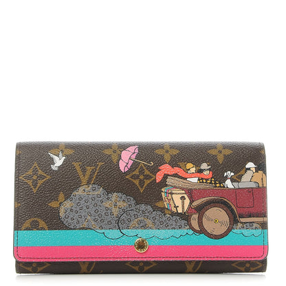 Louis Vuitton Monogram 2015 Christmas Animation Sarah Wallet Hibiscus 1 of 9