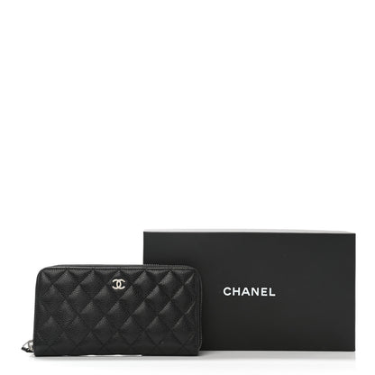 Chanel Caviar Quilted Large Gusset Zip Around Wallet Black 10 of 10