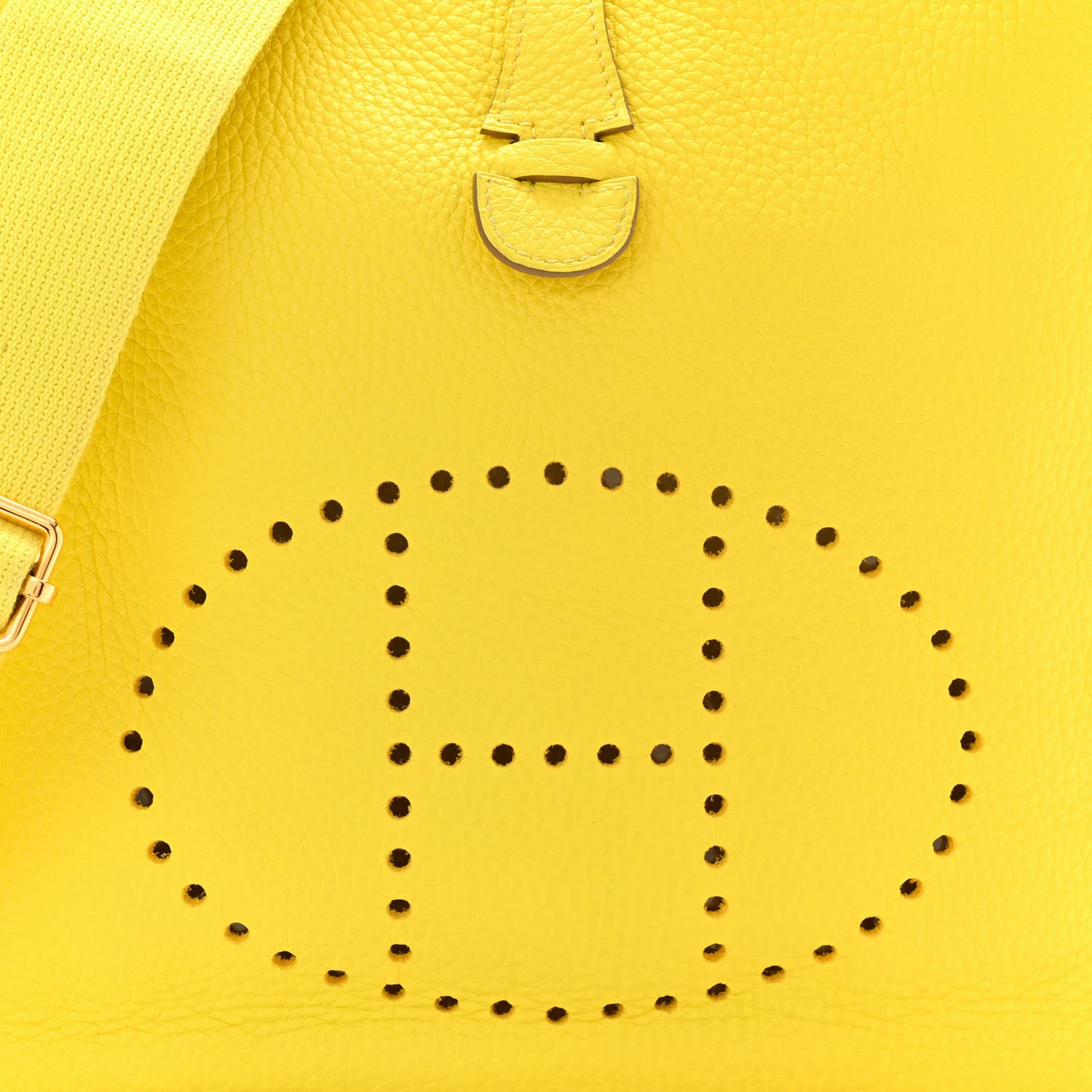 Hermes Taurillon Clemence Evelyne III PM Lime 9 of 12