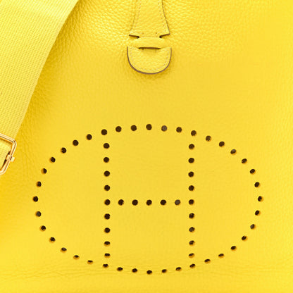 Hermes Taurillon Clemence Evelyne III PM Lime 9 of 12