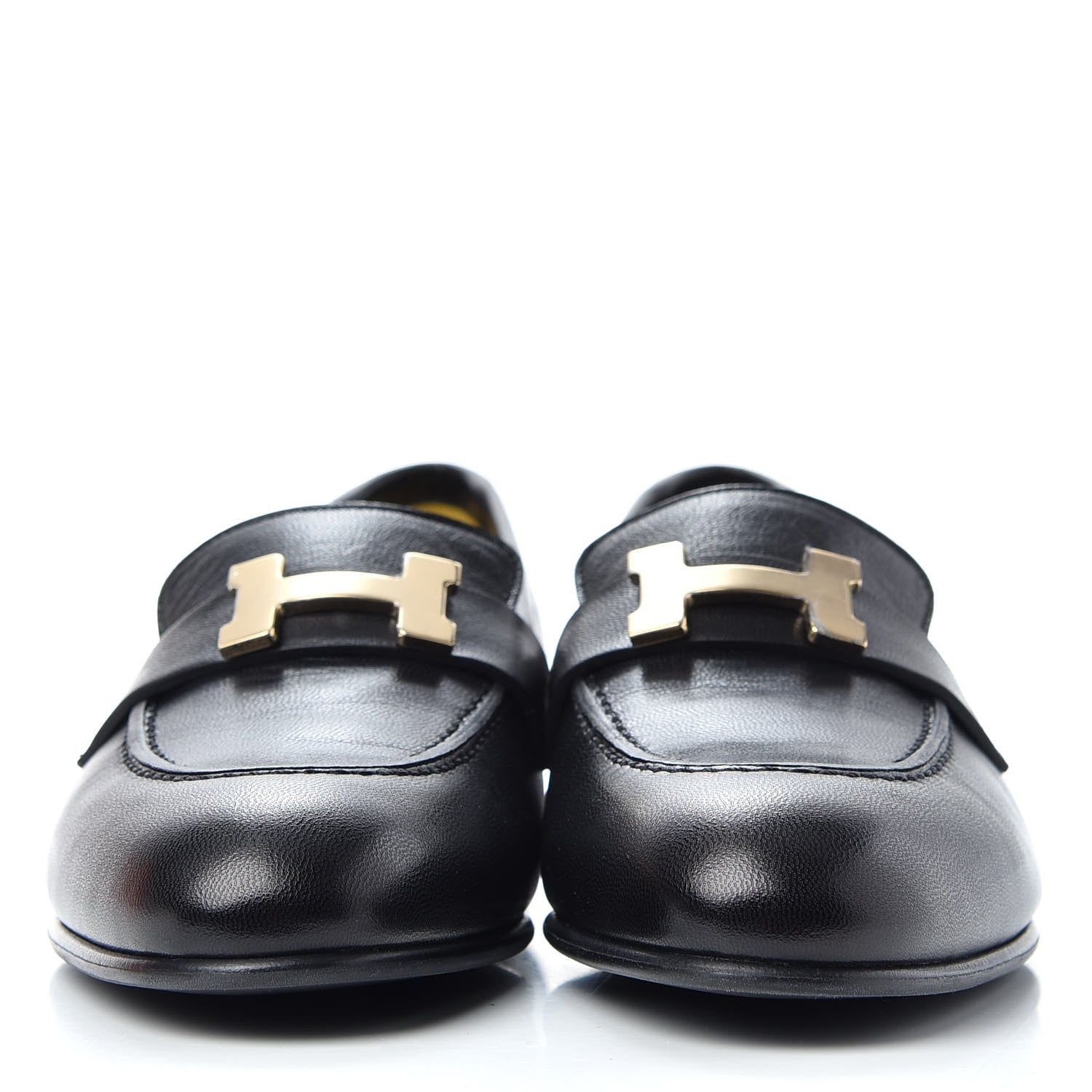 Hermes Goatskin Paris Loafers 36 Black 2 of 11
