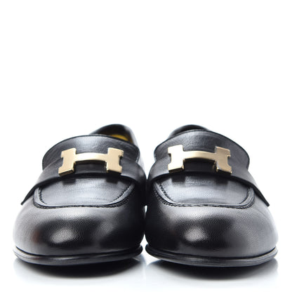 Hermes Goatskin Paris Loafers 36 Black 2 of 11