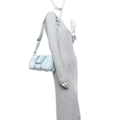 Louis Vuitton Monogram Aquagarden Keepall Bandouliere 25 Crystal Blue 2 of 10