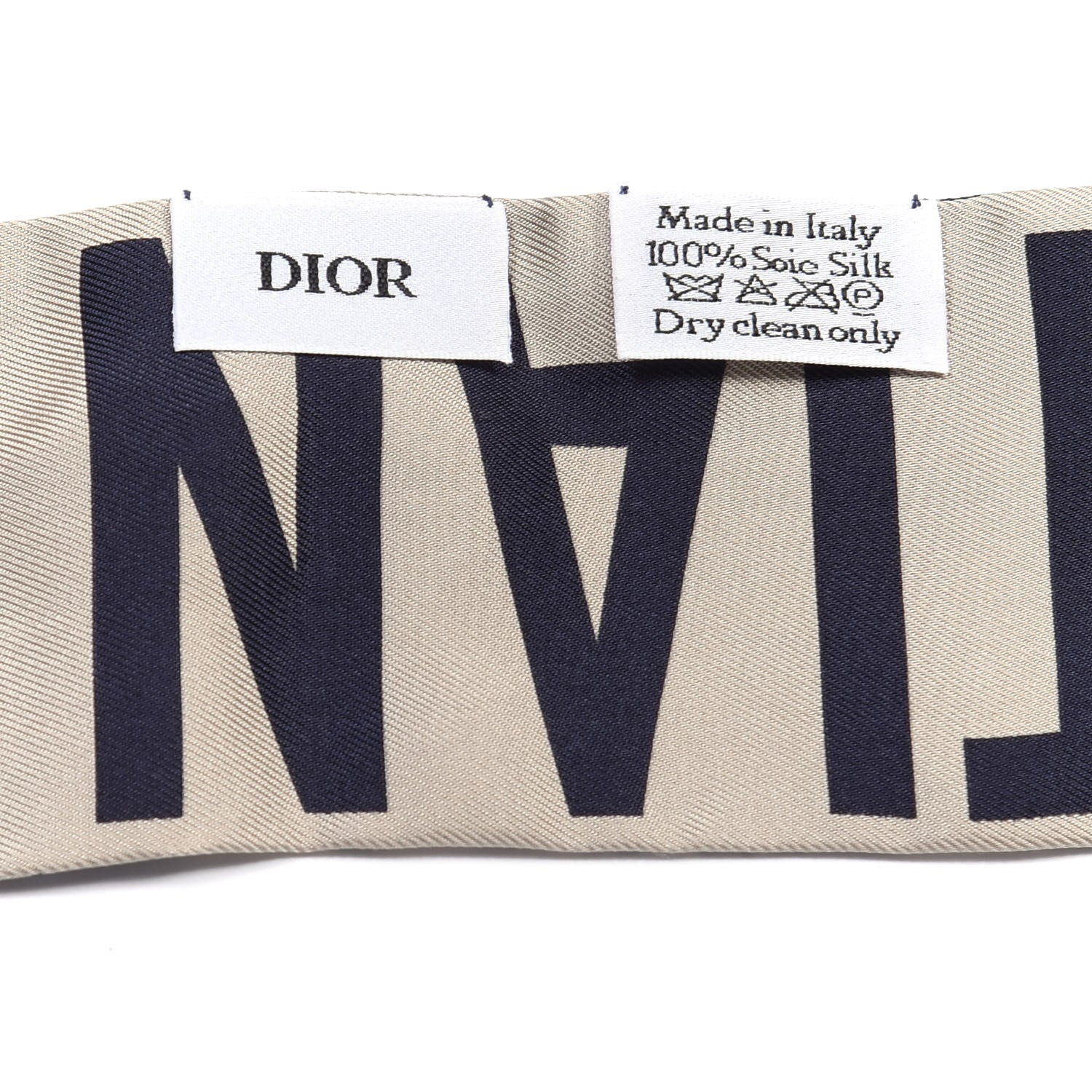 Christian Dior Silk Oblique Mitzah Scarf Blue 2 of 3