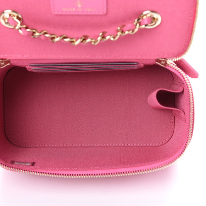 Chanel Caviar Quilted Small Vanity Case With Chain Pink 4 of 10