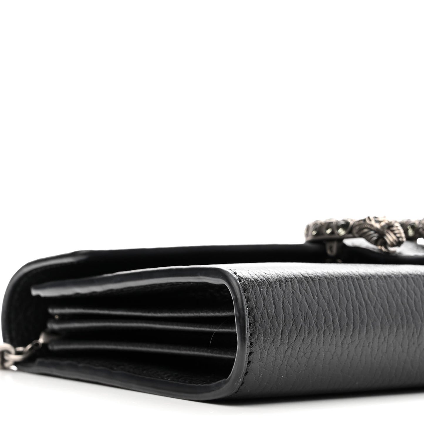 Calfskin Mini Dionysus Chain Wallet Black