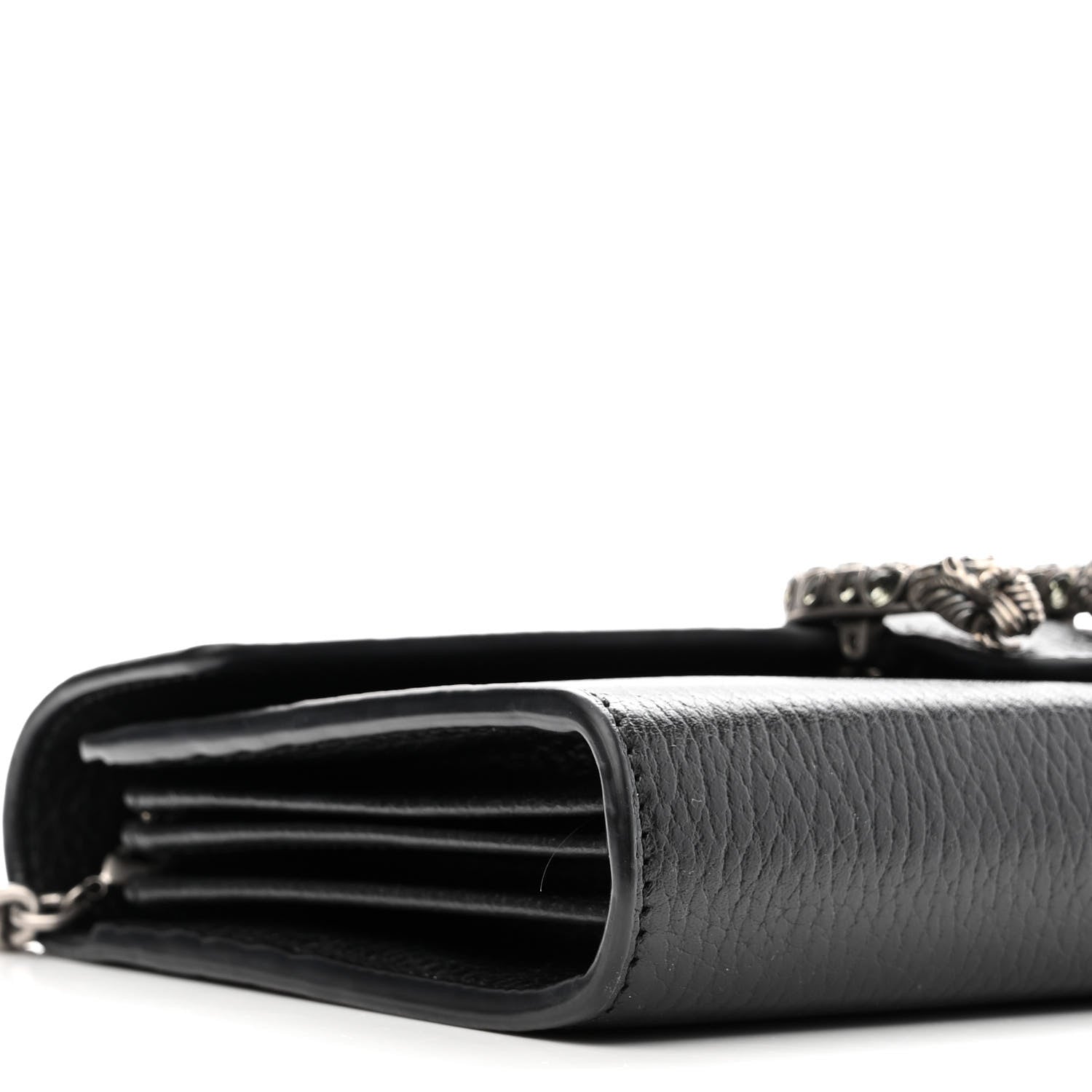Gucci Calfskin Mini Dionysus Chain Wallet Black 8 of 15