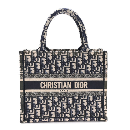 Christian Dior Oblique Small Book Tote Blue Multicolor 1 of 12