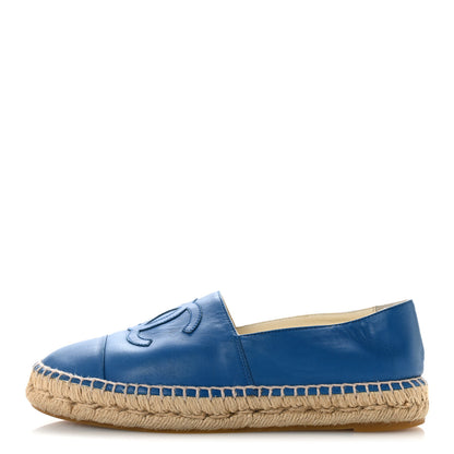 Chanel Lambskin CC Espadrilles 37 Blue 1 of 11