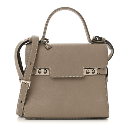Delvaux Crispy Calfskin Mini Tempete Satchel Tourterelle 1 of 12