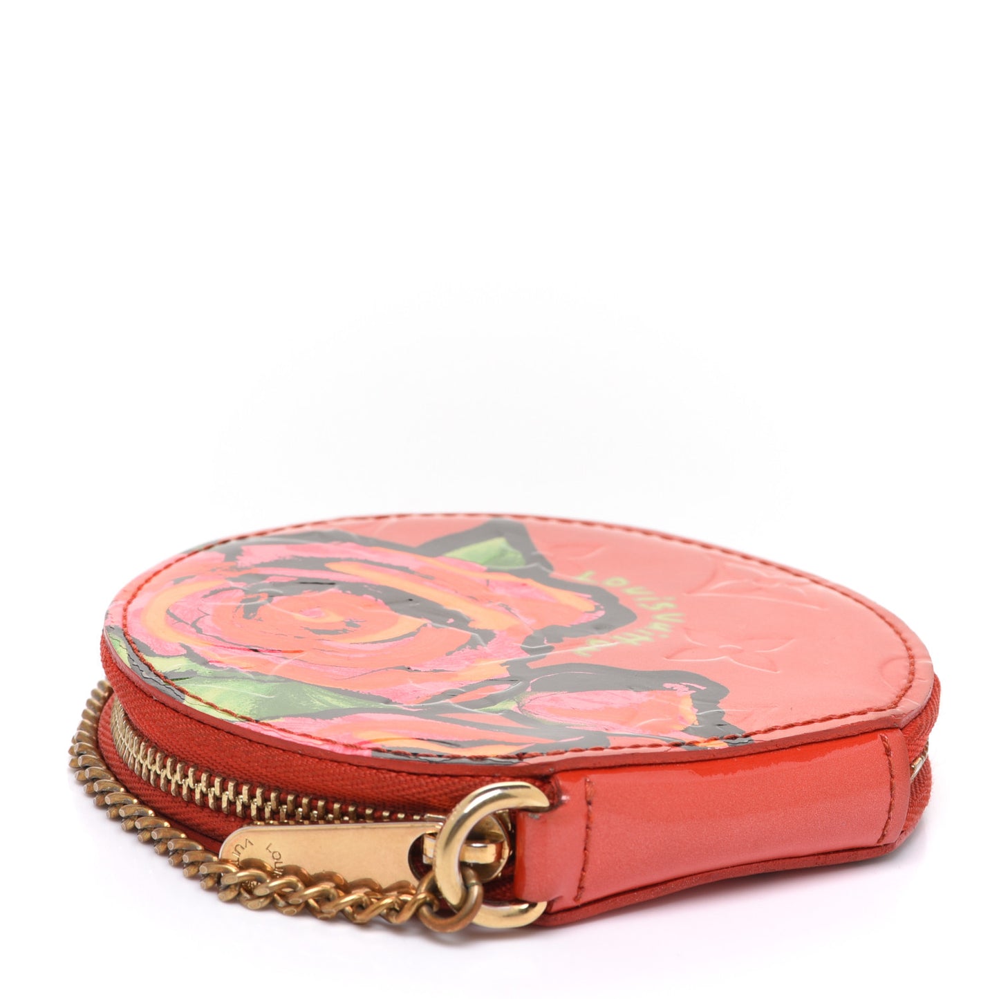 Vernis Roses Chapeau Coin Purse Orange Sunset