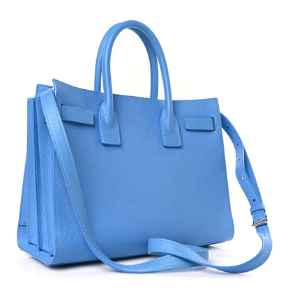 Saint Laurent Grained Calfskin Baby Sac De Jour Blue Clair 3 of 9