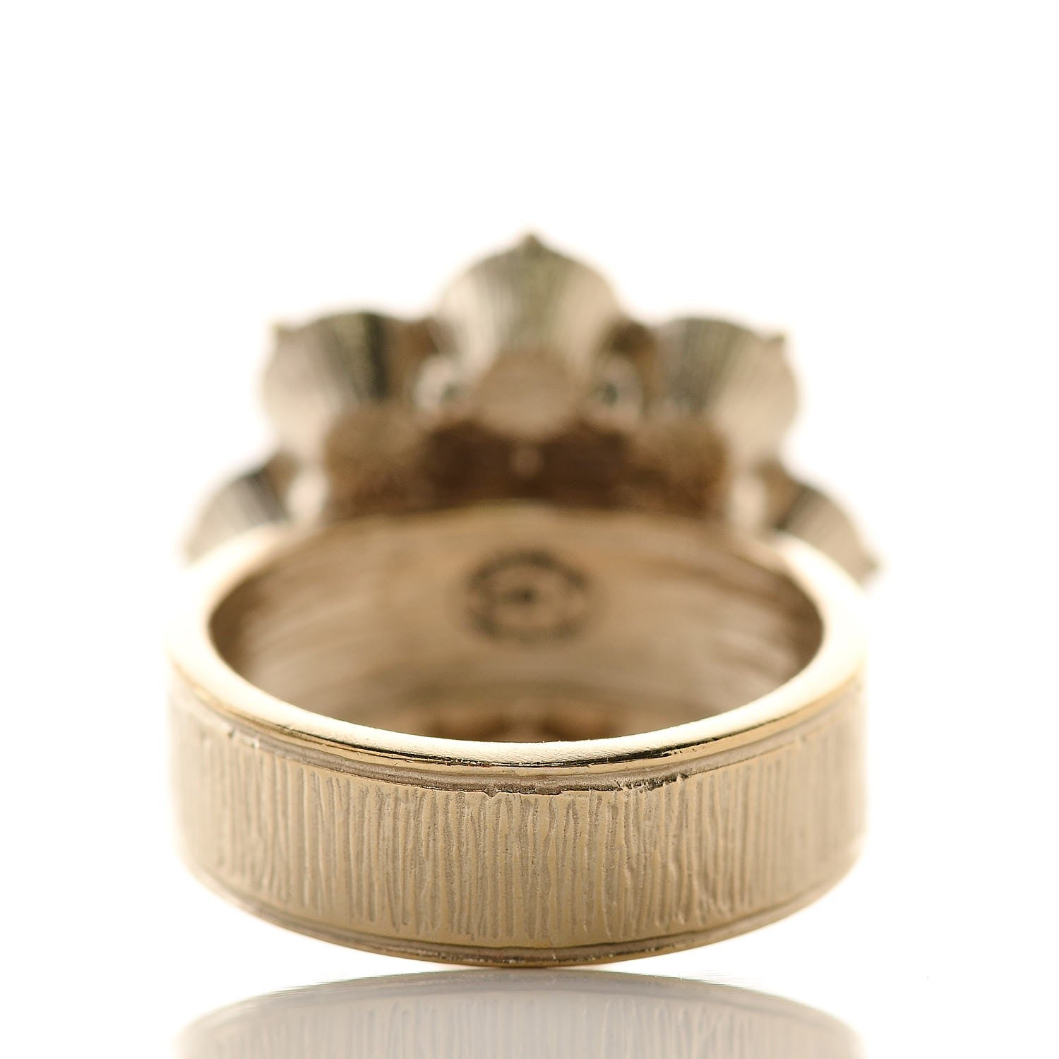 Chanel Crystal CC Ring 6.25 Gold 3 of 4