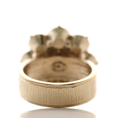 Chanel Crystal CC Ring 6.25 Gold 3 of 4