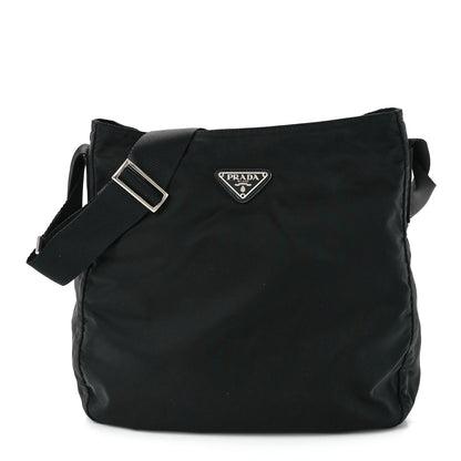 Prada Nylon Flat Messenger Bag Black 1 of 11