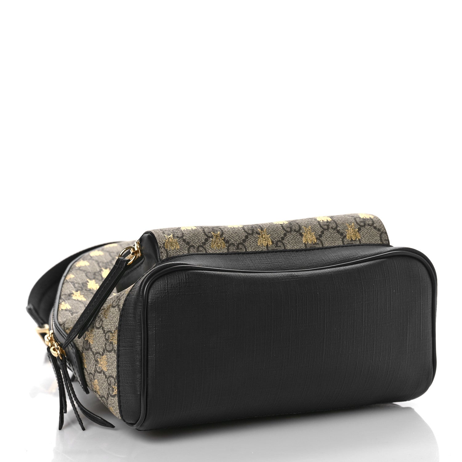 Gucci GG Supreme Monogram Bees Print Small Day Backpack Beige Oro Black 5 of 10