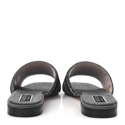 Gucci Plain Spain Denim Logo Slide Sandals 37 Light Blue 6 of 11