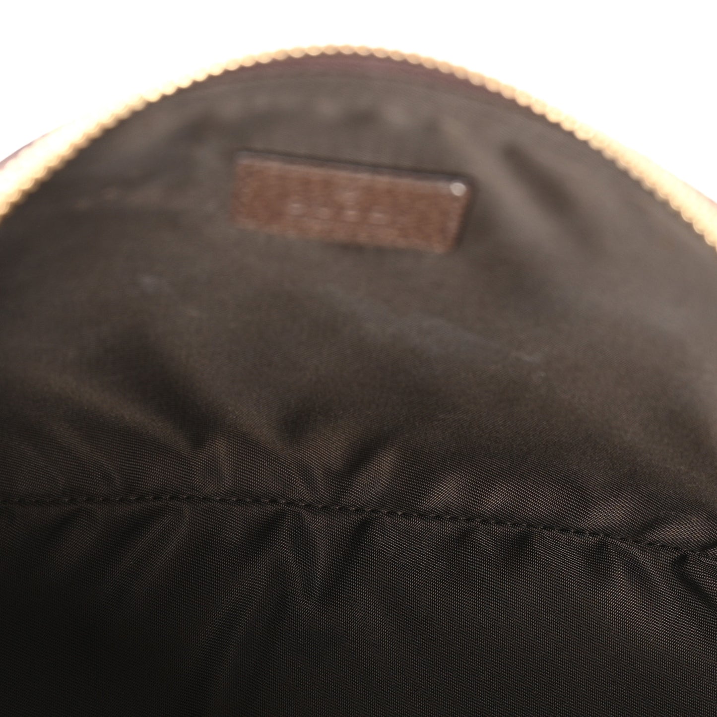 GG Supreme Monogram Textured Calfskin Web Large Ophidia Cosmetic Case Beige Ebony New Acero