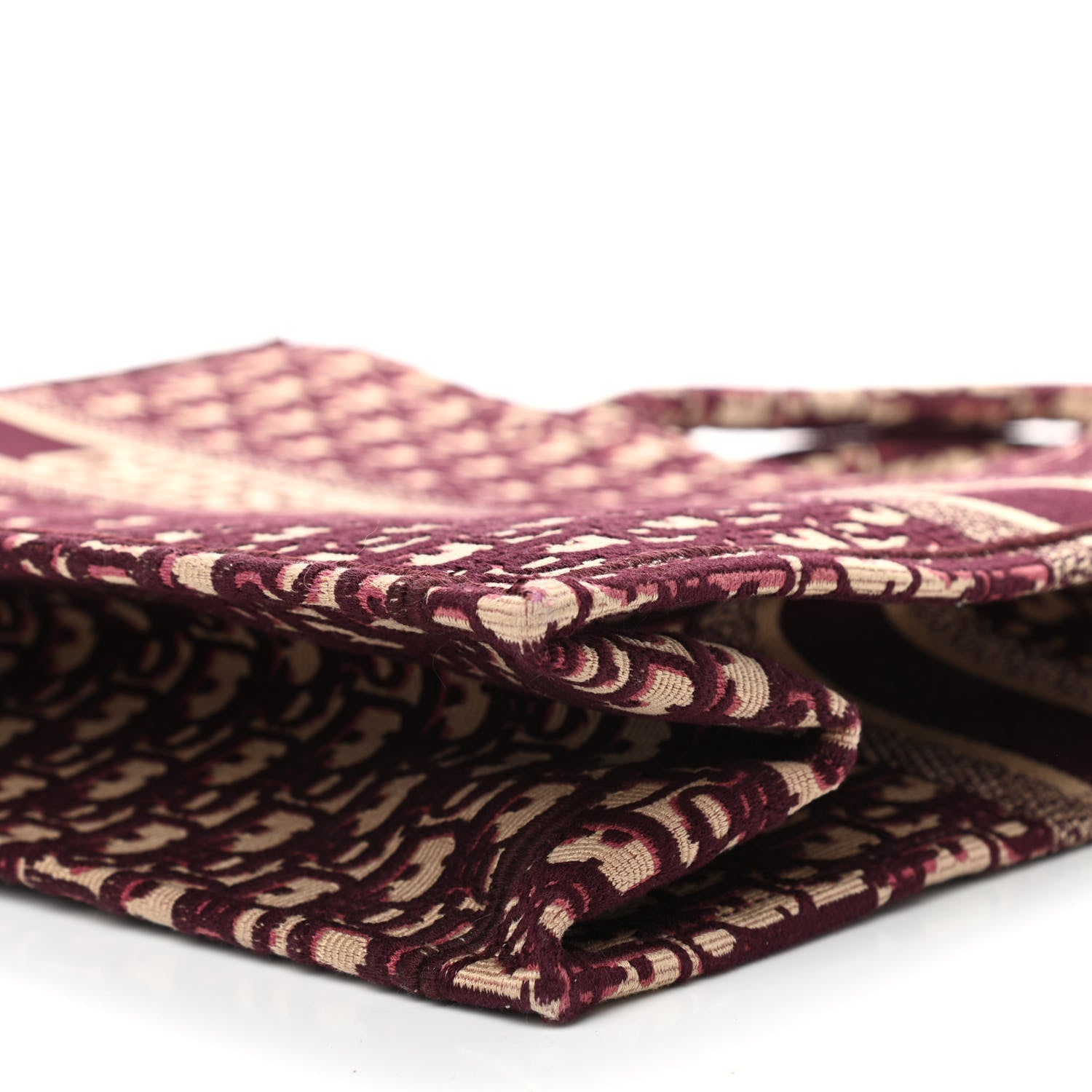 Christian Dior Oblique Large Book Tote Burgundy Multicolor 10 of 11