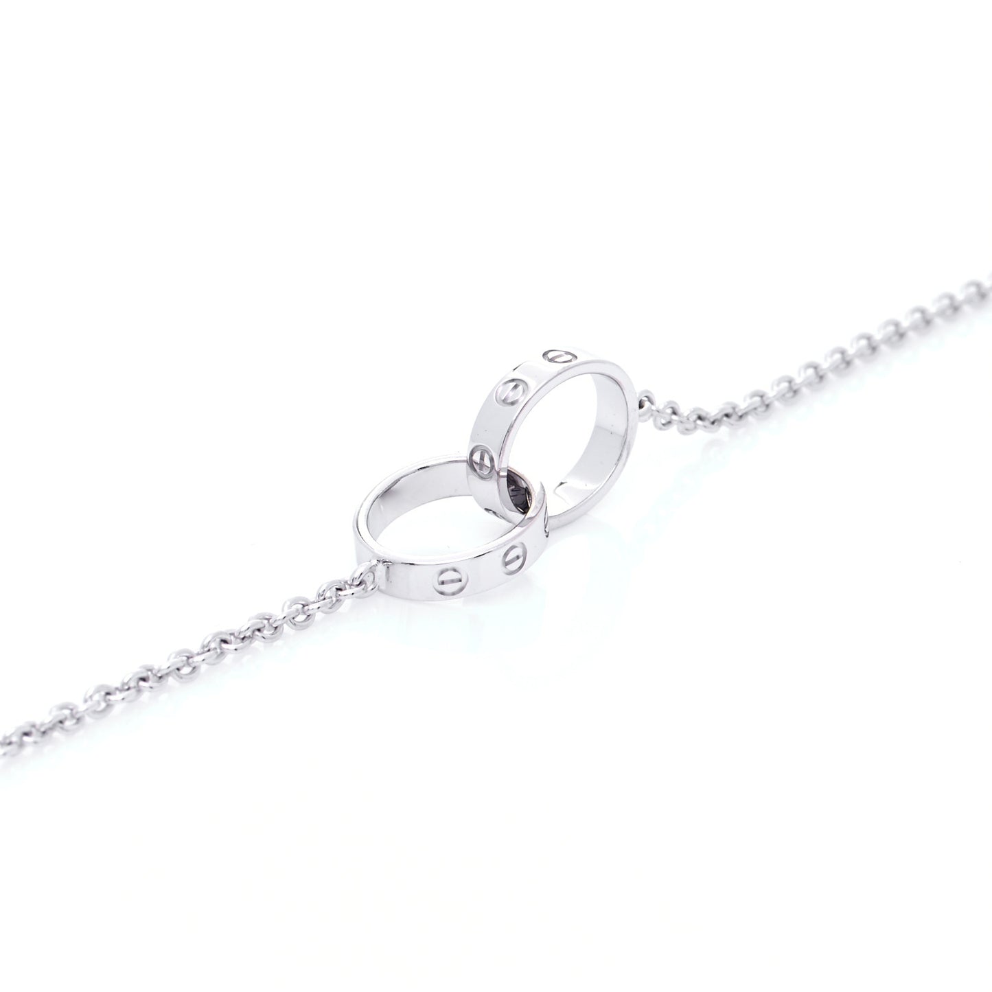 18K White Gold Interlocking LOVE Bracelet