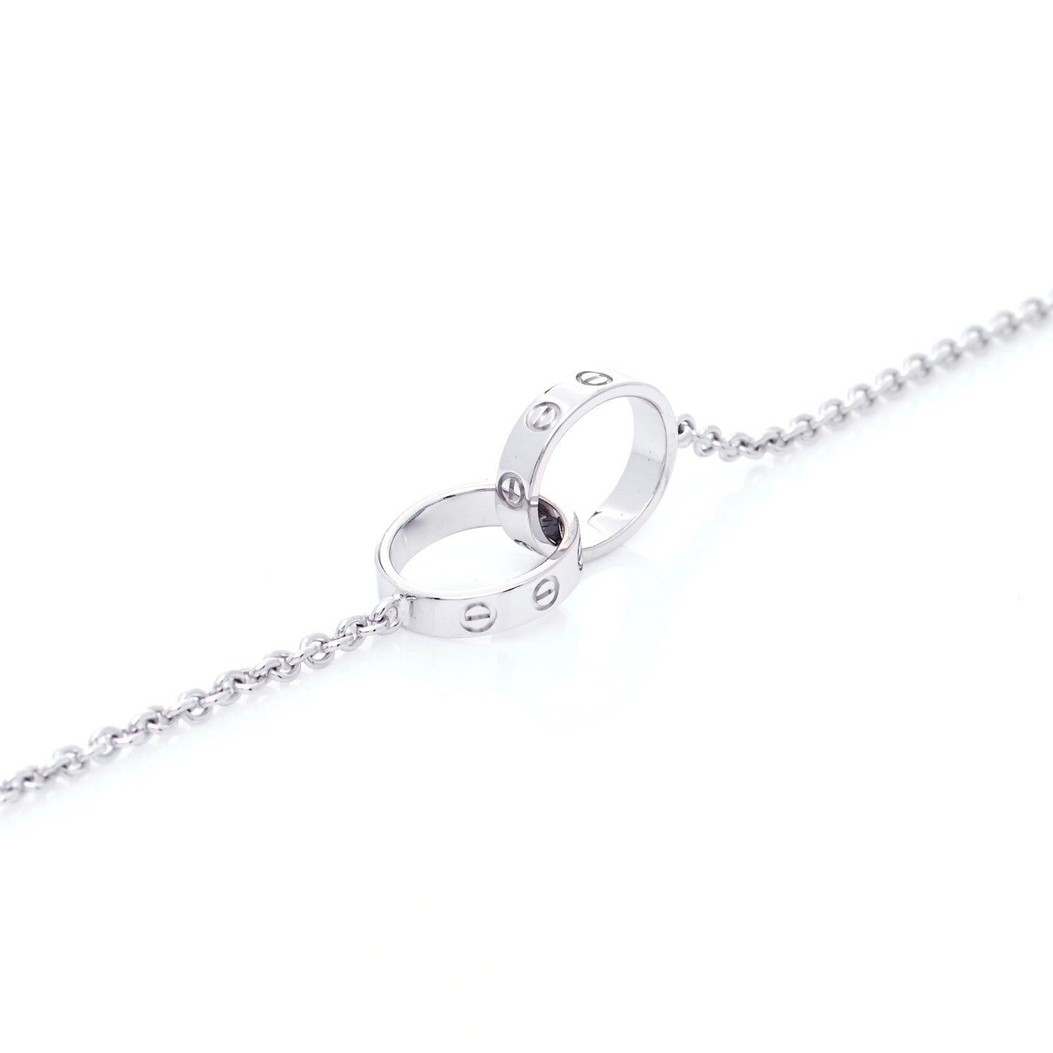 Cartier 18K White Gold Interlocking LOVE Bracelet 6 of 12