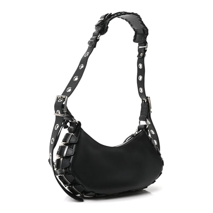 Balenciaga Smooth Calfskin Buckles Le Cagole Shoulder Bag XS Black 4 of 11
