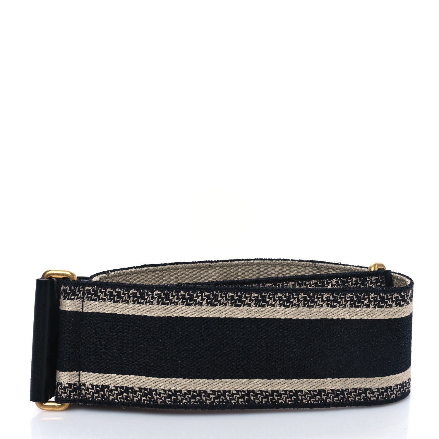 Christian Dior Canvas Embroidered Shoulder Strap Blue 2 of 3