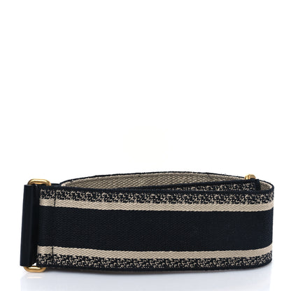 Christian Dior Canvas Embroidered Shoulder Strap Blue 2 of 3