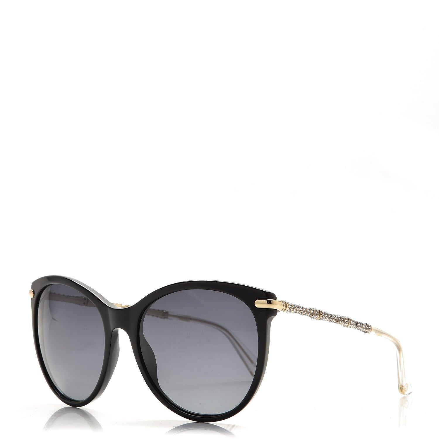 Gucci Crystal Bamboo Cat Eye GG 3771/N/S Sunglasses Gold 1 of 9
