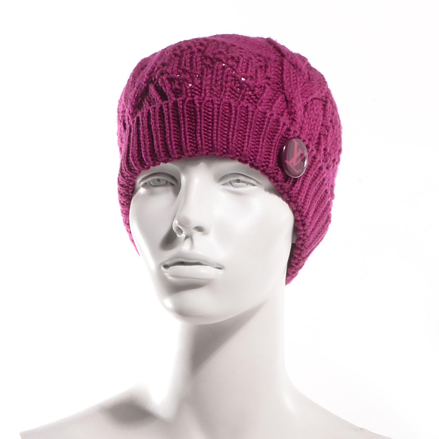 Louis Vuitton Wool Knit Constance Beanie Hat Fuchsia 2 of 5