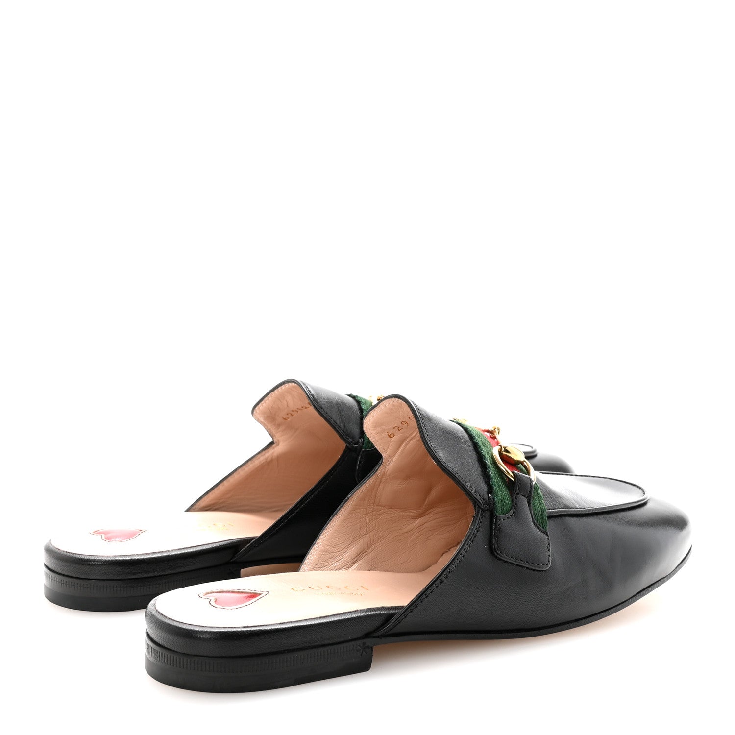 Gucci Malaga Kid Web Womens Princetown Slippers 36.5 Black 5 of 9