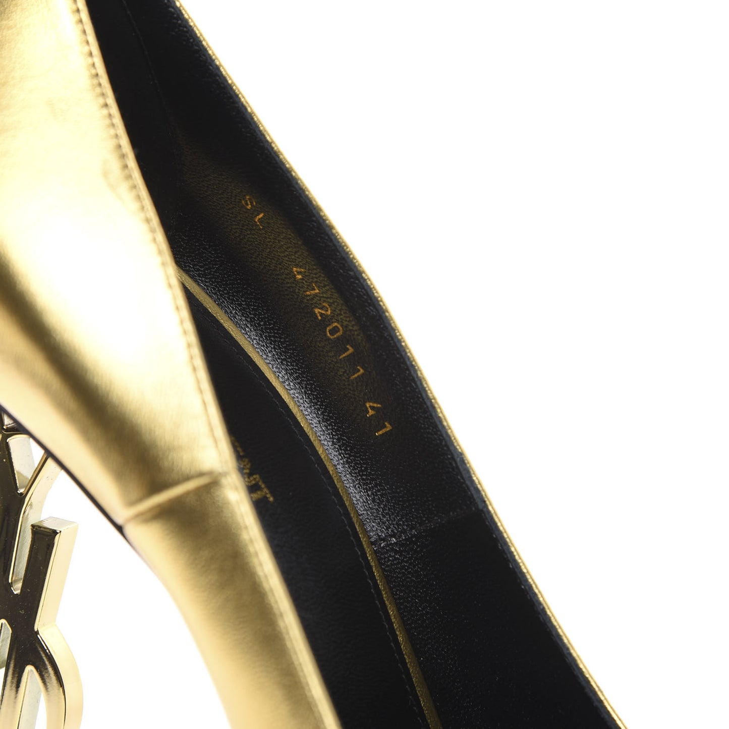 Calfskin Opyum 100 Pumps 41 Gold