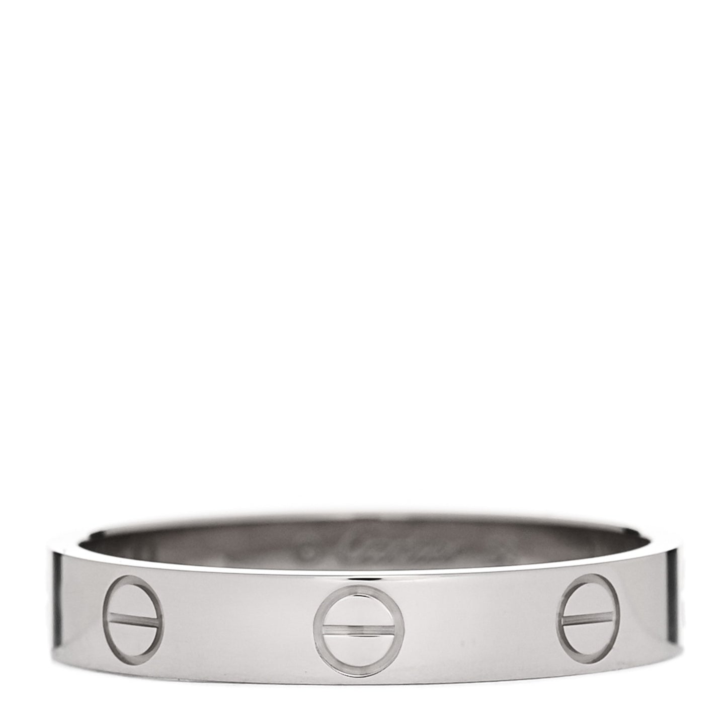 18K White Gold 3.5mm LOVE Wedding Band Ring 58 8.5