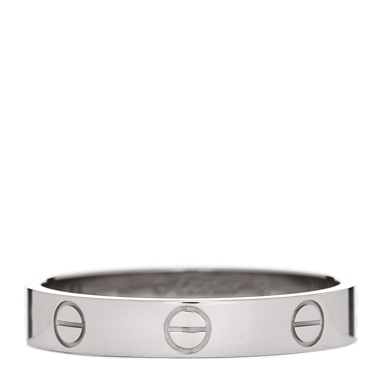 Cartier 18K White Gold 3.5mm LOVE Wedding Band Ring 58 8.5 1 of 5