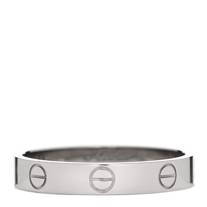 Cartier 18K White Gold 3.5mm LOVE Wedding Band Ring 58 8.5 1 of 5