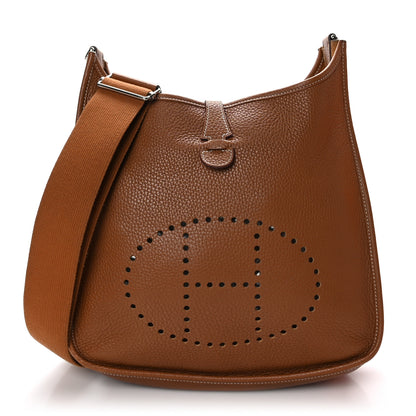 Hermes Taurillon Clemence Evelyne III PM Gold 1 of 11