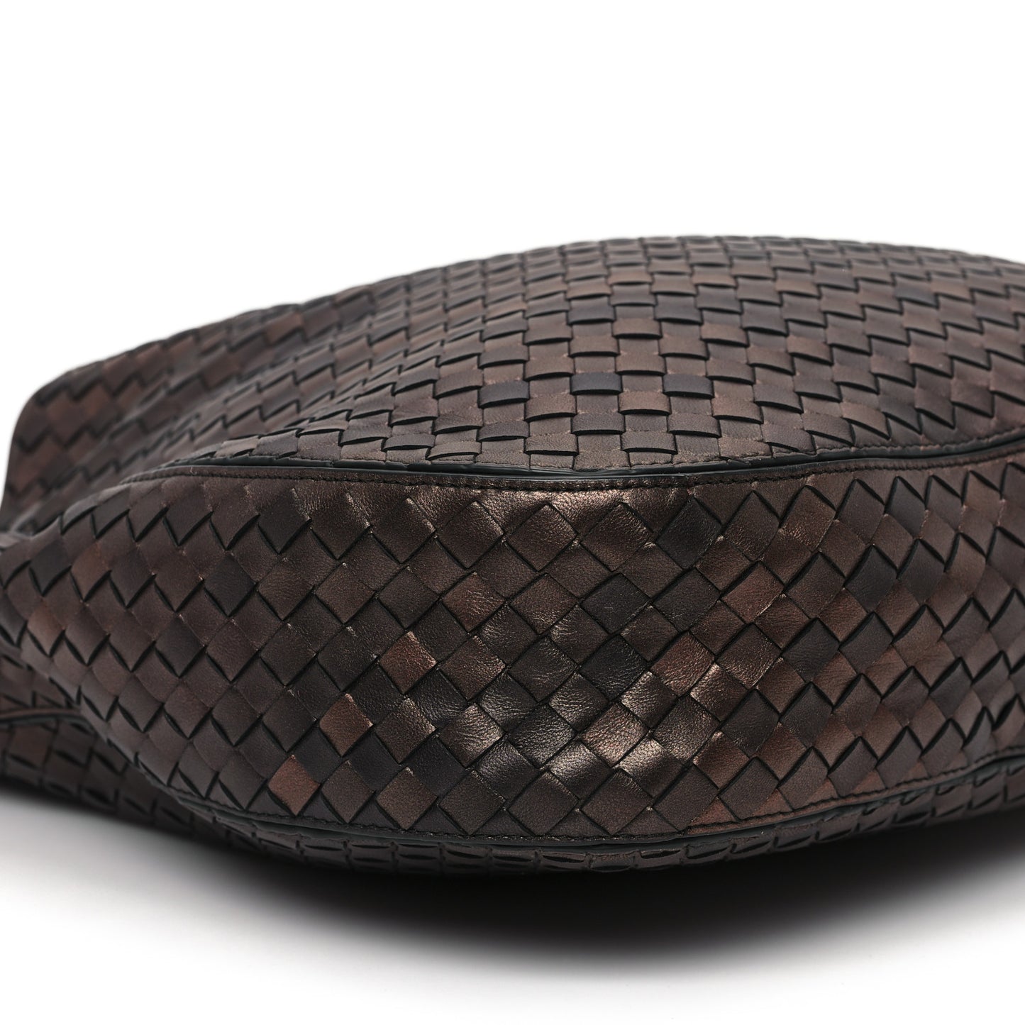 Nappa Intrecciato Small Loop Dark Bronze