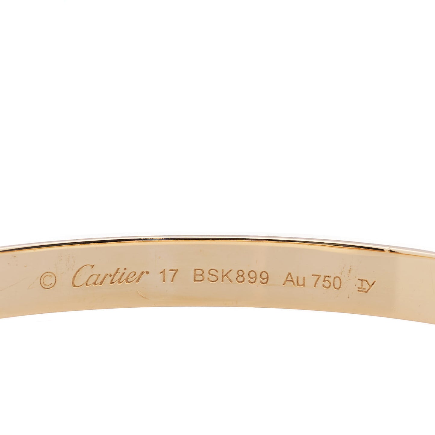 18K Yellow Gold LOVE Bracelet 17