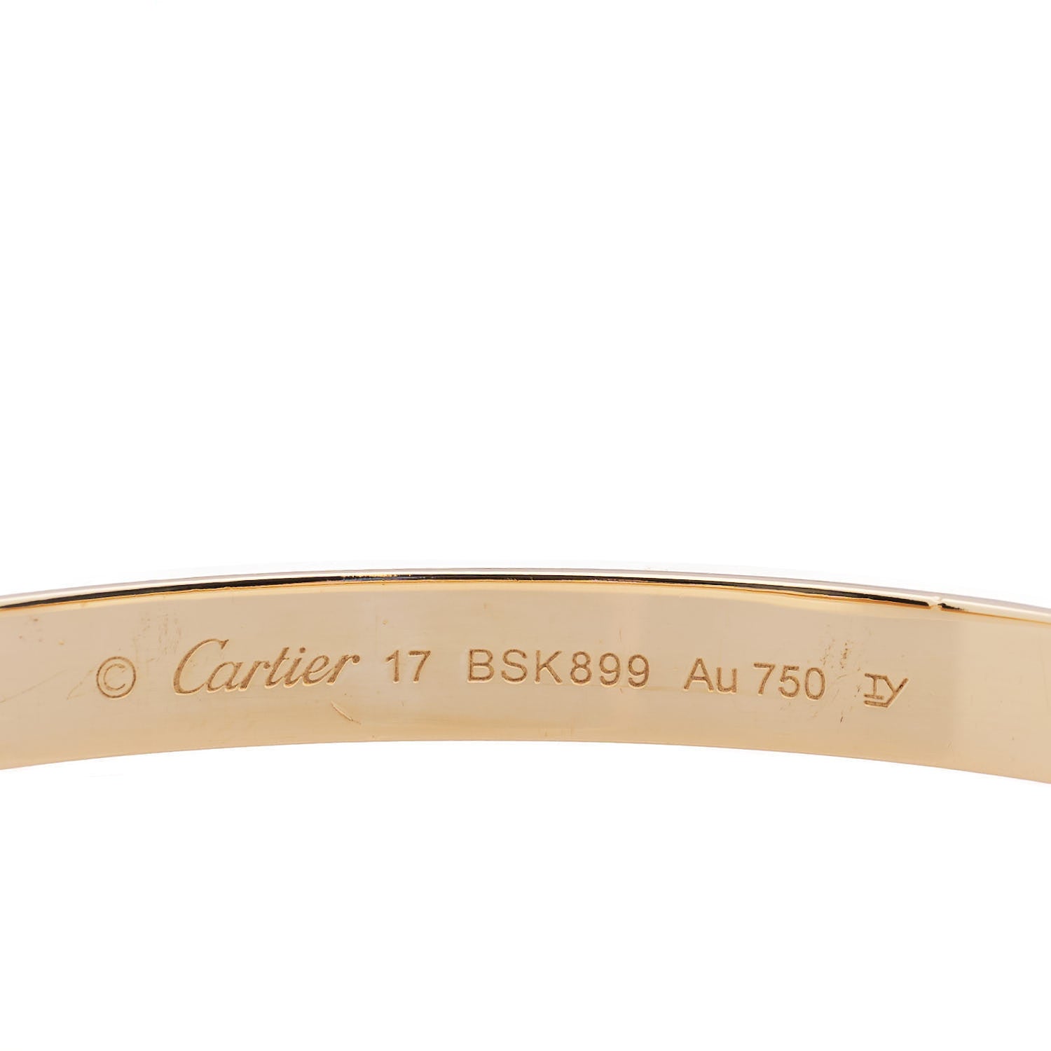 Cartier 18K Yellow Gold LOVE Bracelet 17 3 of 3