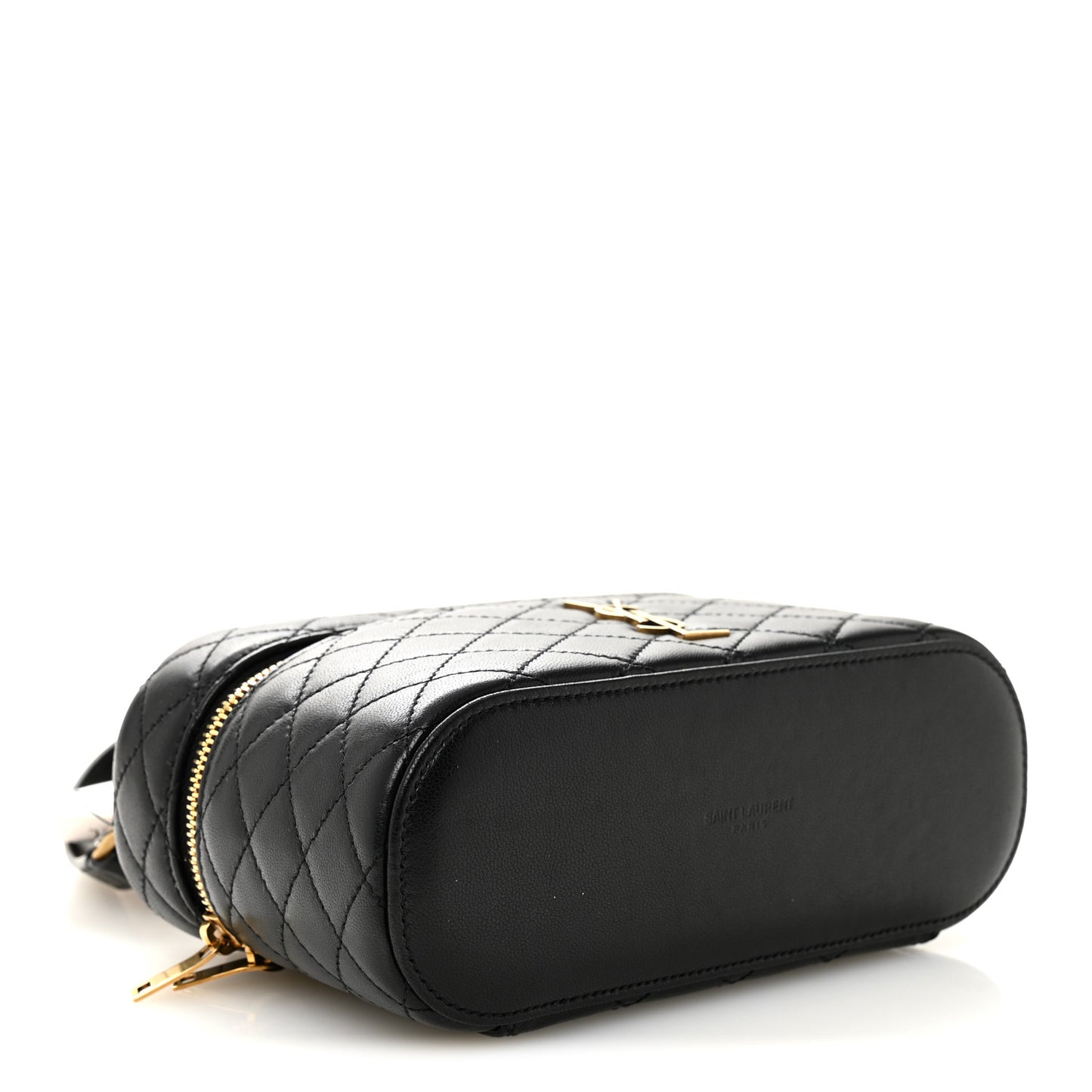 Lambskin Quilted Mini Gaby Vanity Case Black