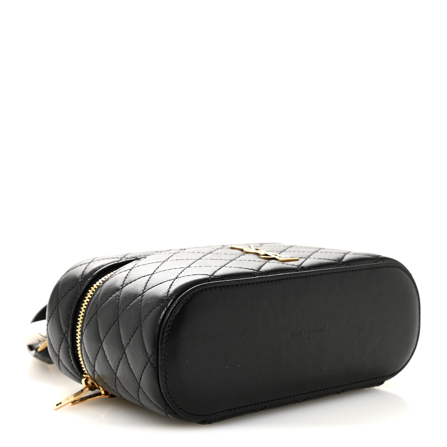 Saint Laurent Lambskin Quilted Mini Gaby Vanity Case Black 4 of 10