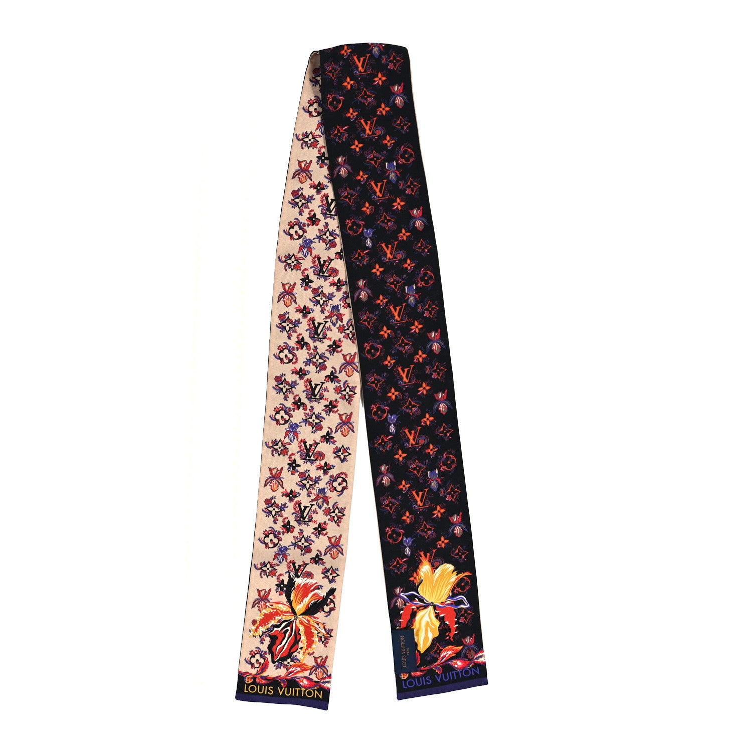 Louis Vuitton Silk Rendez-Vous Bandeau Blue Orange 2 of 4