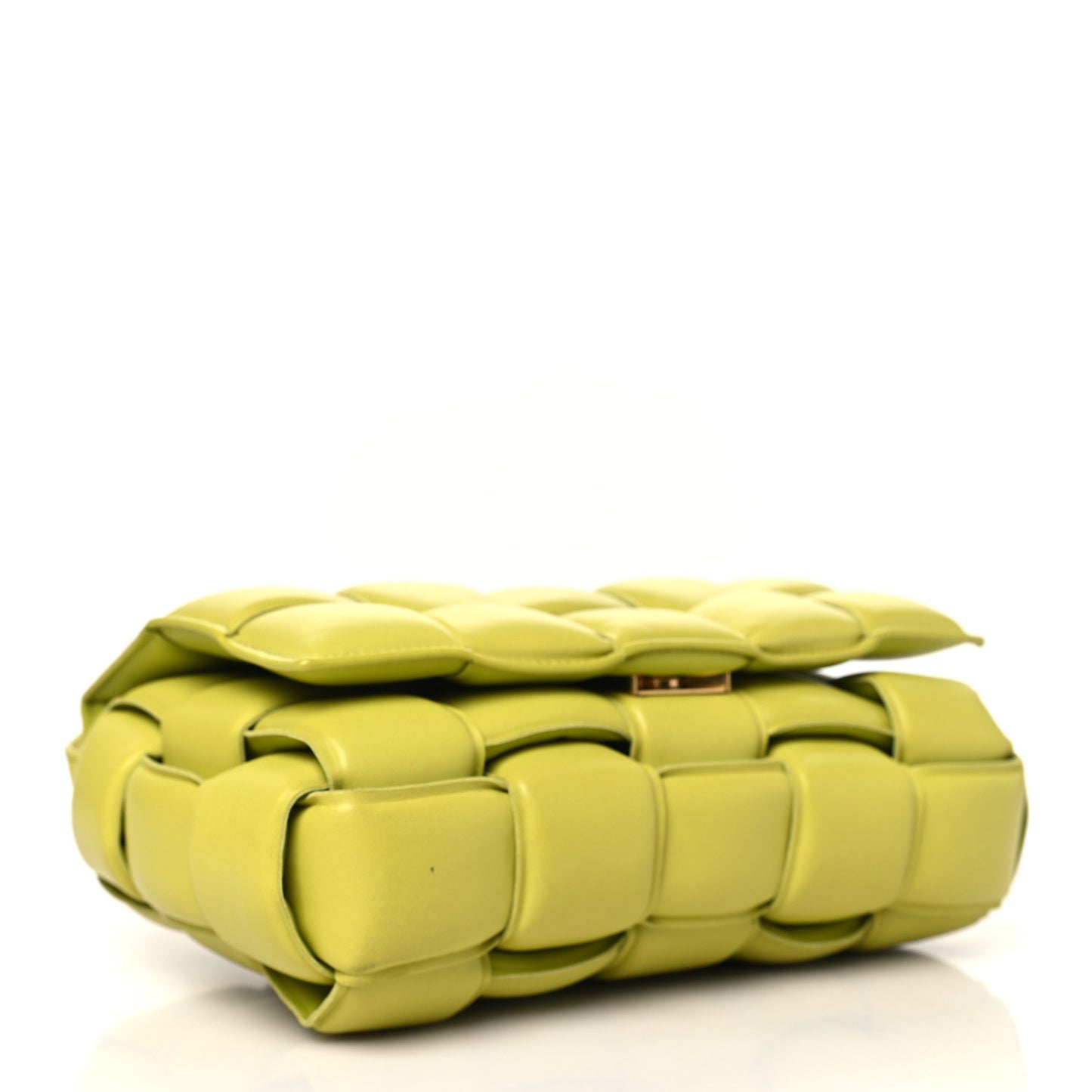 Nappa Maxi Intreccio Padded Cassette Crossbody Bag Kiwi