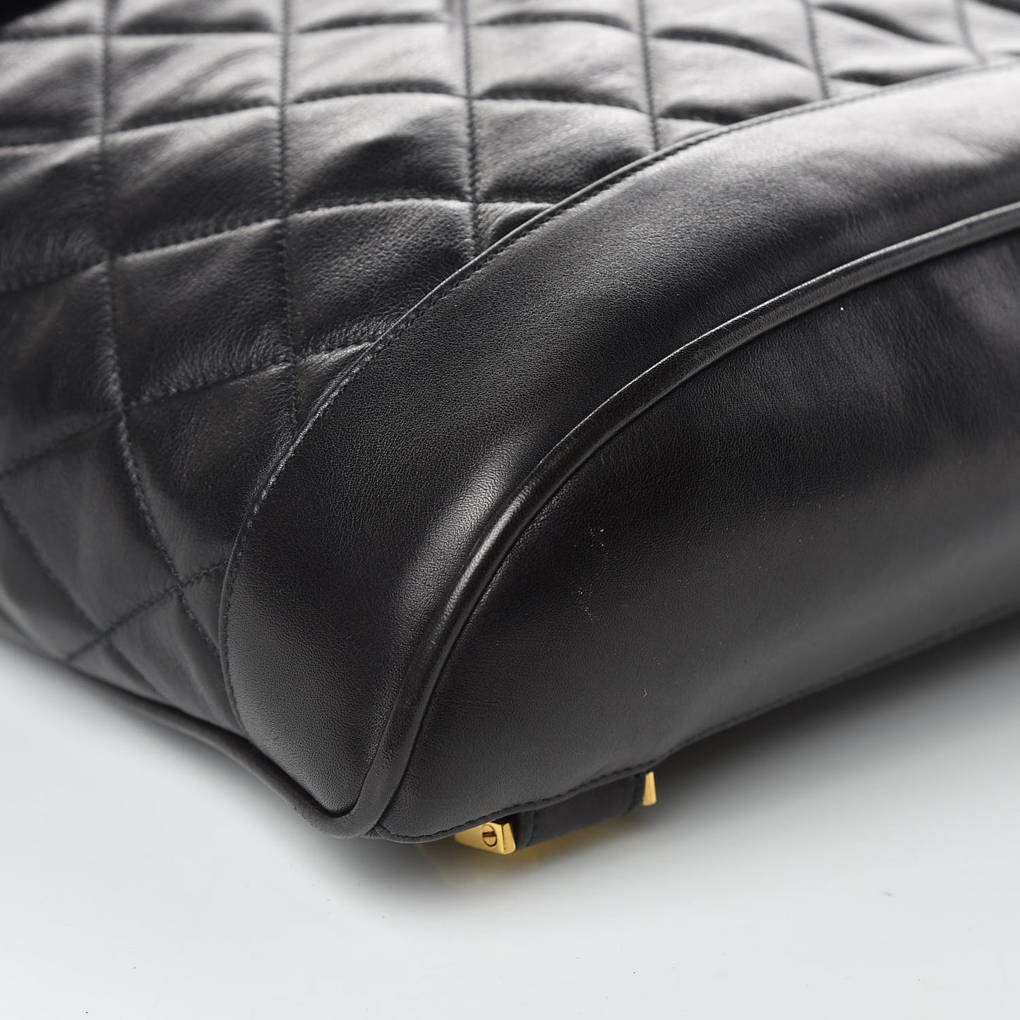 Lambskin Quilted Backpack Black