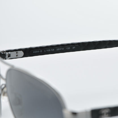 Chanel Pilot Summer Polarized Aviator Sunglasses 4204-Q Black 6 of 9