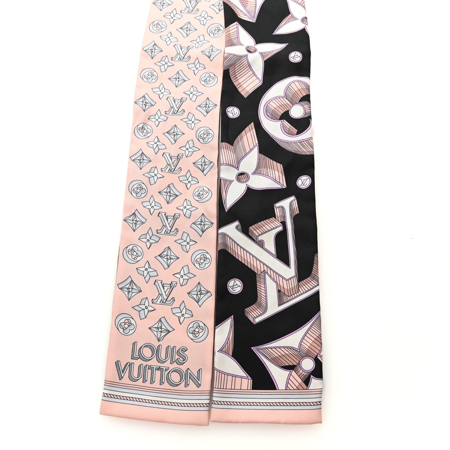 Louis Vuitton Silk Ultimate 3D Bandeau Rose Clair Black 1844354