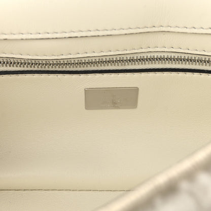 Fendi Sheepskin Crystal Beaded Baguette White 6 of 9