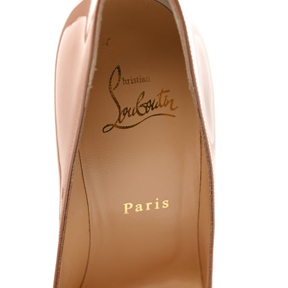 Christian Louboutin Patent Pigalle Follies 100 Pumps 37 Nude 7 of 8