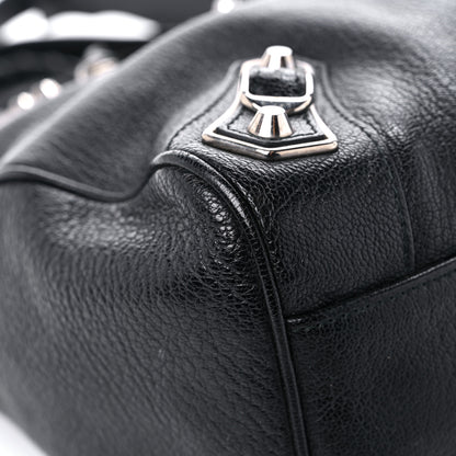 Balenciaga Chevre Silver Metallic Edge Hardware Velo Black 8 of 20