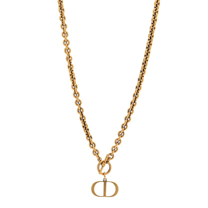 Christian Dior Metal 30 Montaigne Necklace Aged Gold 1 of 6